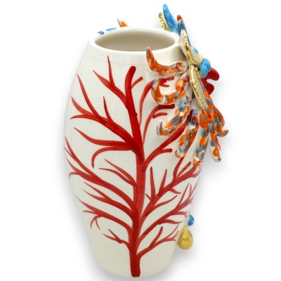 Vaso Gufo Design Moderno, applicazioni a rilievo, tre opzioni misura (1Unità) Dettagli in smalto oro zecchino 24k - 