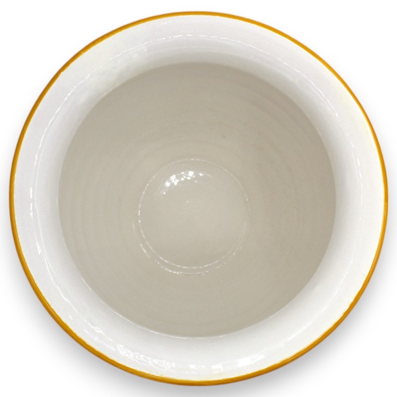 Cachepot växtkruka, Caltagirone Keramik, barock och citrondekoration, grön bakgrund - 5 storleksalternativ (1 st) - 