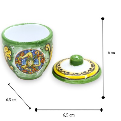 Coffee service for 6 people in Sicilian ceramic, baroque decoration and Trinacria MD2 - 