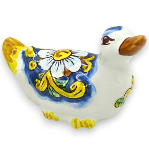 Ceramic Duck Caltagirone, h 9 x L 12 cm approx. (1pc) two decoration options -  2