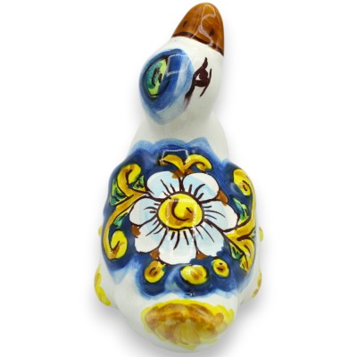 Keramikente aus Caltagirone, H 9 x B 12 cm, ca. (1 Stück) zwei Dekorationsmöglichkeiten - 