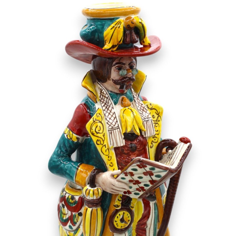 Paire de lampes "Signorotti", en céramique de Caltagirone - env. h 36 cm. Décoration de style charrette sicilienne MD3 -