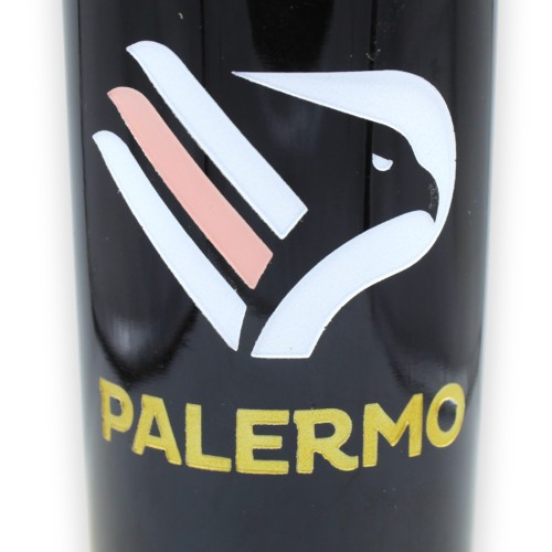 Verzamelbare wijnfles gegraveerd en met de hand versierd, wapen van Palermo, 750 ml Nero d'Avola -  2