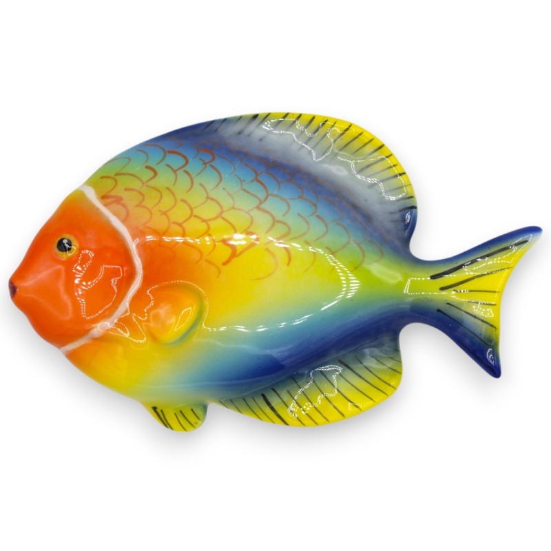 Poisson mural exotique, en céramique fine, h 12 x 20 cm environ. (1 pièce) avec options de décoration - 
