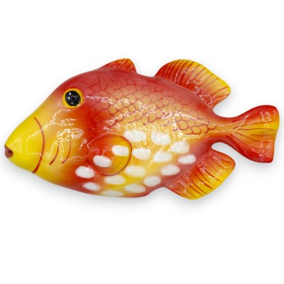 Großer exotischer Wandfisch, aus edler Keramik, L ca. 30 x 16 cm. (1 Stück) mit Dekorationsoptionen - 