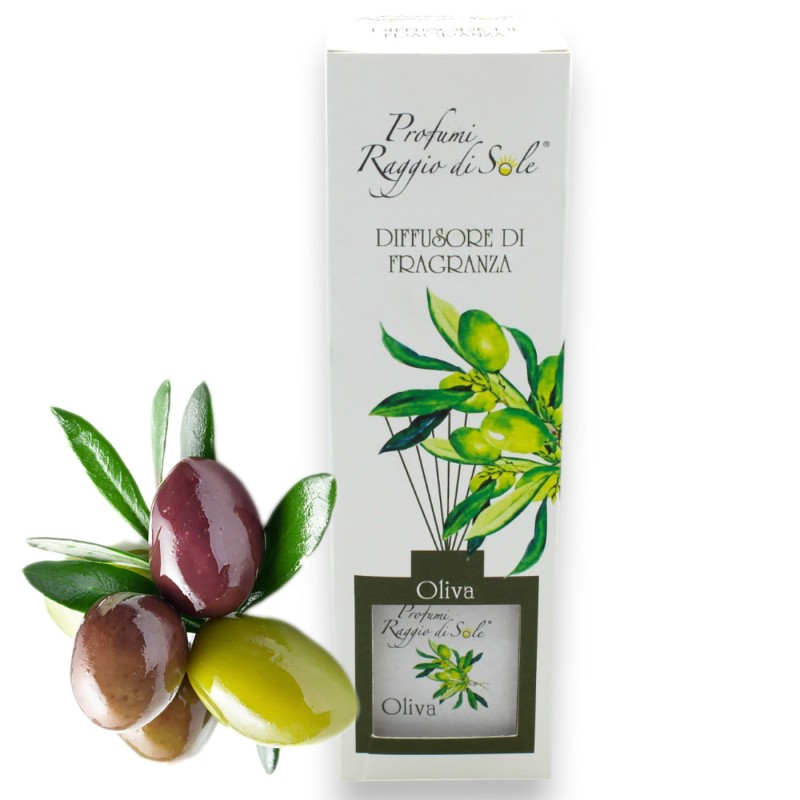 "Raggio di Sole" essence diffuser. Diffuser met 7 sticks, in diverse geuren (1 stuk) 100 ml, brandduur ca. 120 dagen. - 