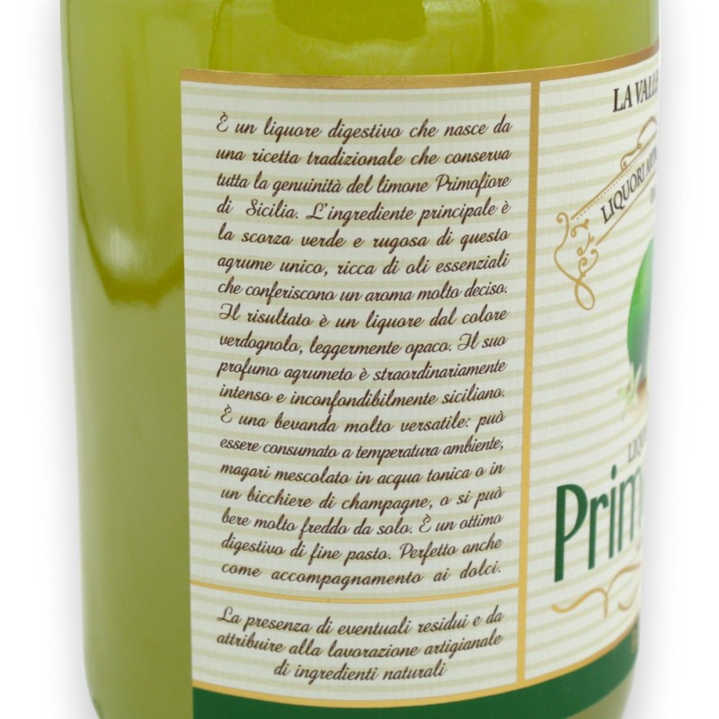 Primofiore, Limoncello Siciliano, Licor De Limón, 500 ml - Vol. 28% - 