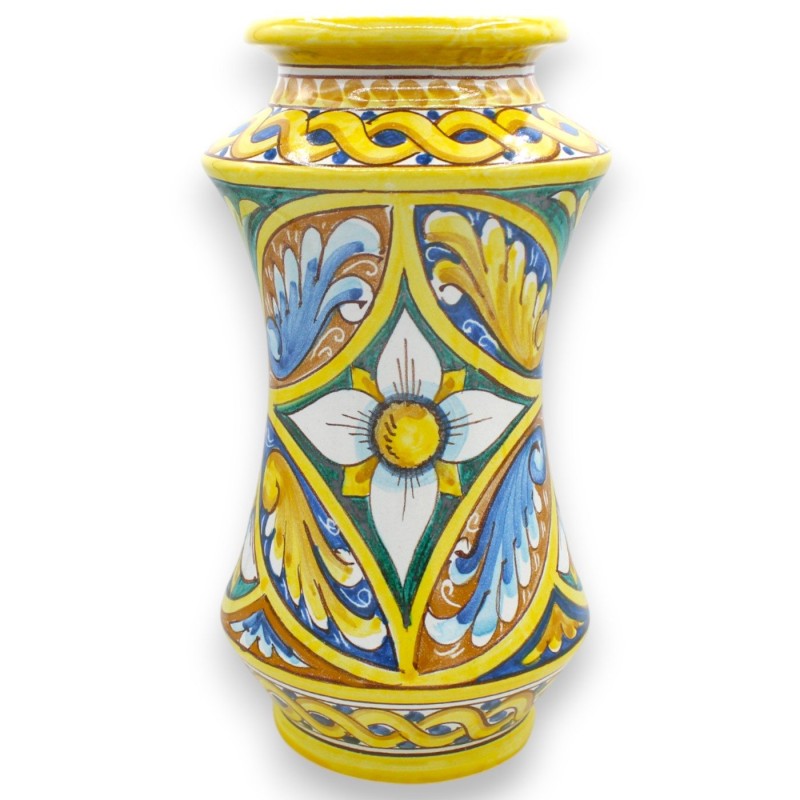 Jarrón Albarello, cerámica de Caltagirone, h 30 x 16 cm aprox. (1 pieza) Varias decoraciones - 