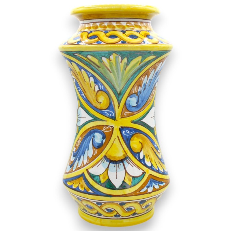 Albarello vase, Caltagirone ceramic, h 30 x 16 cm approx. (1pc) Various Decorations - 