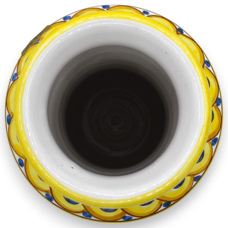 Albarello vaas, Caltagirone keramiek, h 30 x 16 cm ca. (1 stuk) Diverse decoraties - 