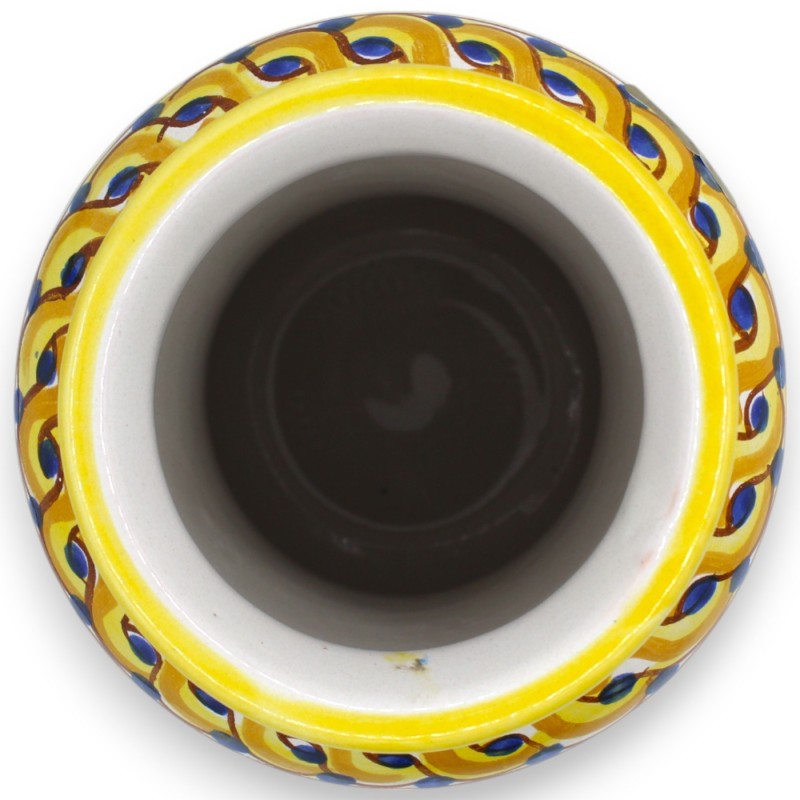 Albarello vas, Caltagirone keramik, h 26 x 15 cm ca. (1 st) Diverse dekorationer - 