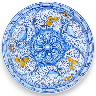 Talerz ozdobny, ceramika sycylijska - Ø ok. 30 cm. (1 szt.) matowa emalia z różnymi opcjami dekoracji - 
