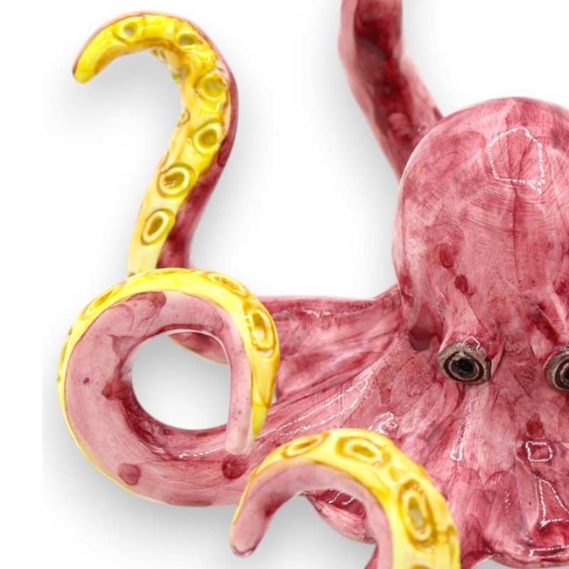 Soporte para pulpo (1 pieza) hecho a mano en cerámica de Caltagirone - varias opciones de color y tamaño - 