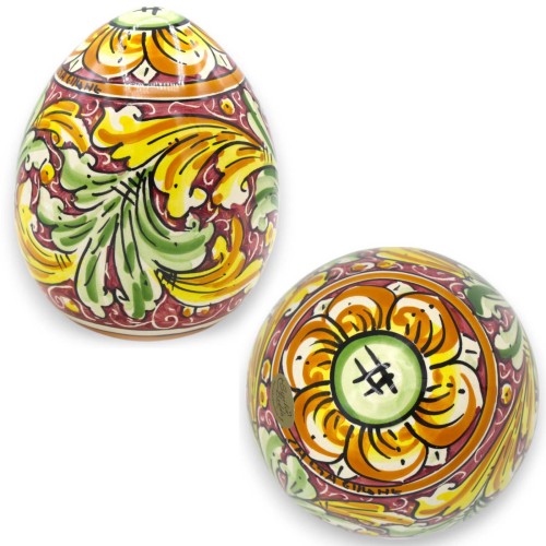 Huevo de cerámica de Caltagirone, altura aprox. 15 cm (1 ud.) Diversas opciones de decoración. -  2
