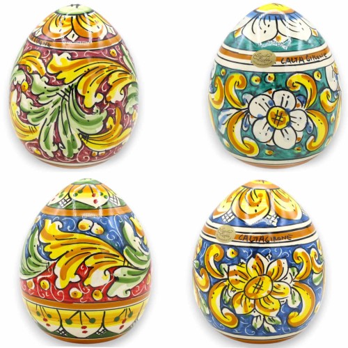 Caltagirone keramisch ei, ca. h 15 cm (1 stuk) Diverse decoratiemogelijkheden - 