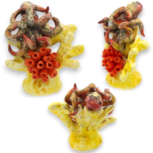 Branche de corail avec composition marine en céramique fine, h 15 x 13 cm environ (1 pièce) Différentes options de modèl 2