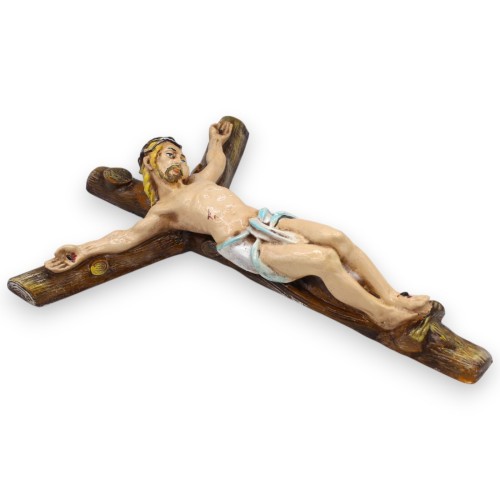 100 % handgjort krucifix, handdekorerat - h 45 x 30 cm ca. -  2