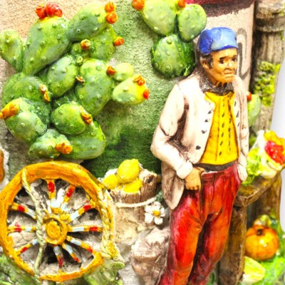 100 % handgefertigte Riesenfliese, H 50 x 20 cm ca. Anwendungen Palermo Szenario - 