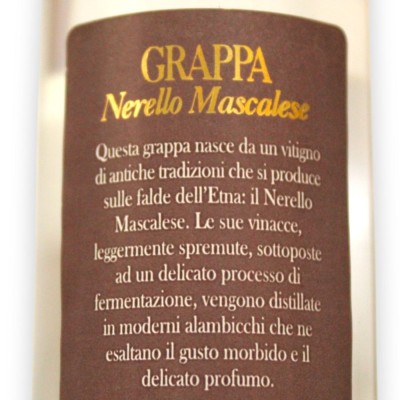 Grappa Nerello Mascalese, tom. 40% - 100 ml - 