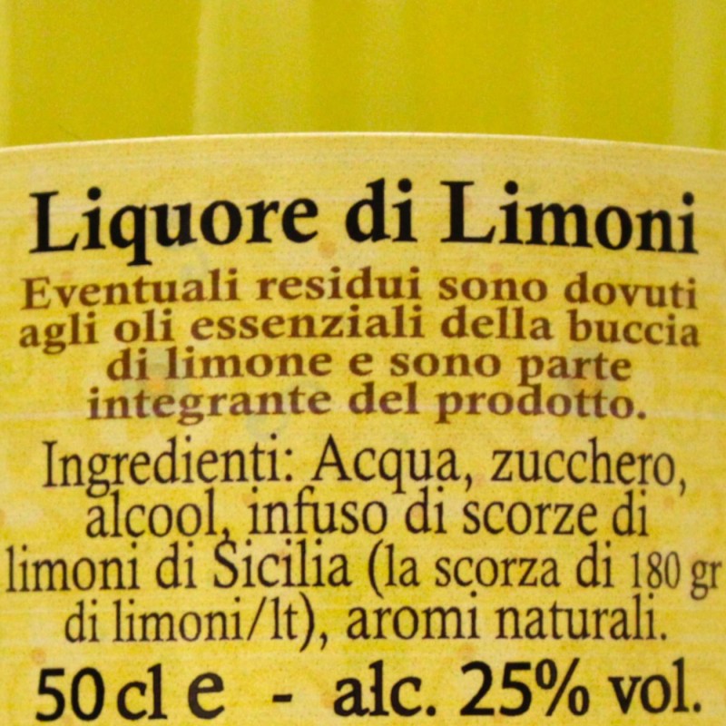 Sicilian Limoncello, in various formats - (1 Unit) Vol. 25% - 