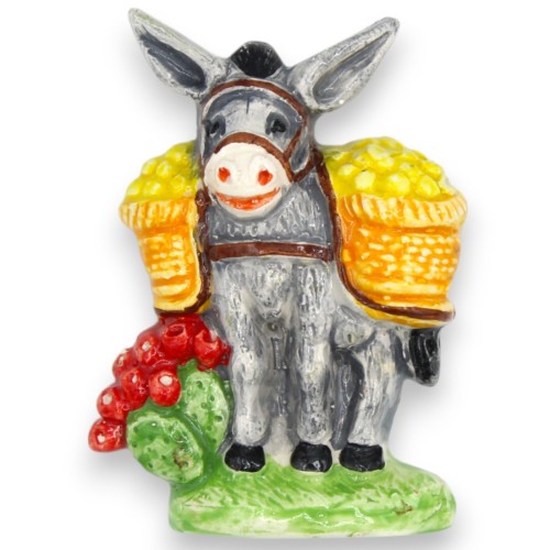 Åsna "Sciccareddu" magnet Magnet, siciliansk keramik, h 8 x 5 cm ca. (1 st) 100 % handgjord - 