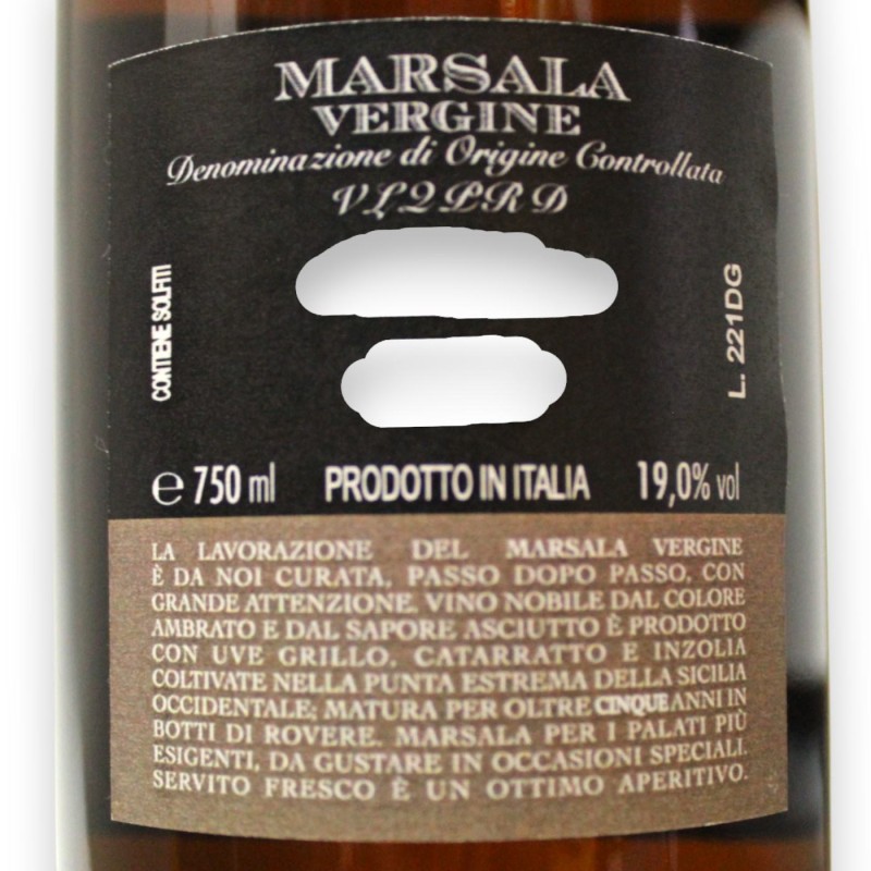 Marsala Vergine DOC Vol. 19% - 750ml - 
