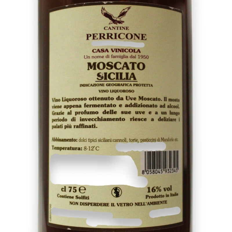 Vin fortifié Moscato de Sicile, 16 % vol. - 750 ml - 