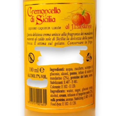 Cremoncello Mandarine Sicilienne, Vol. 17% - 100 ml - 