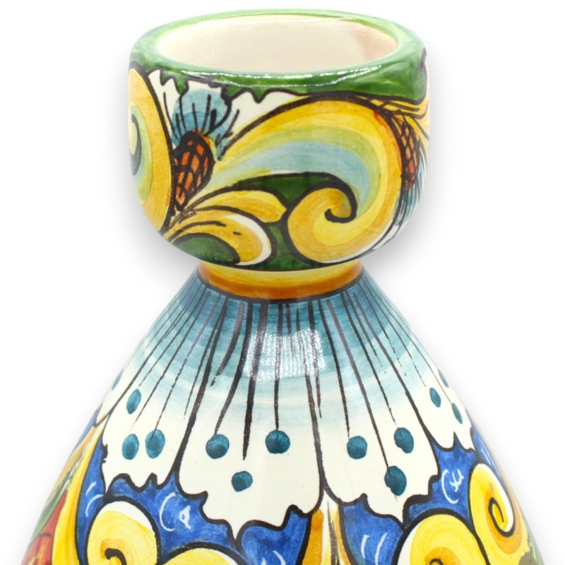 Flesvaas, Caltagirone keramiek - h ca. 30 cm. Barok Veelkleurige decoratie MD1 - 