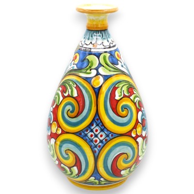 Flesvaas, Caltagirone keramiek - h ca. 30 cm. Barok Veelkleurige decoratie MD2 - 