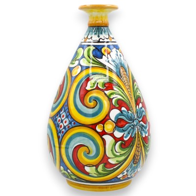 Flesvaas, Caltagirone keramiek - h ca. 30 cm. Barok Veelkleurige decoratie MD2 - 