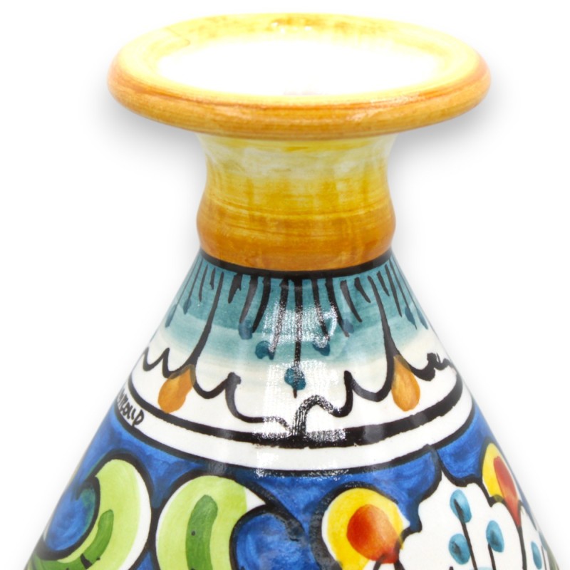 Flesvaas, Caltagirone keramiek - h ca. 30 cm. Barok Veelkleurige decoratie MD2 - 