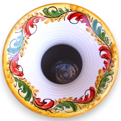 Bocciavas med hög hals, h 43 x Ø 26 cm ca. Caltagirone keramik, flerdekor och flerfärgad - 