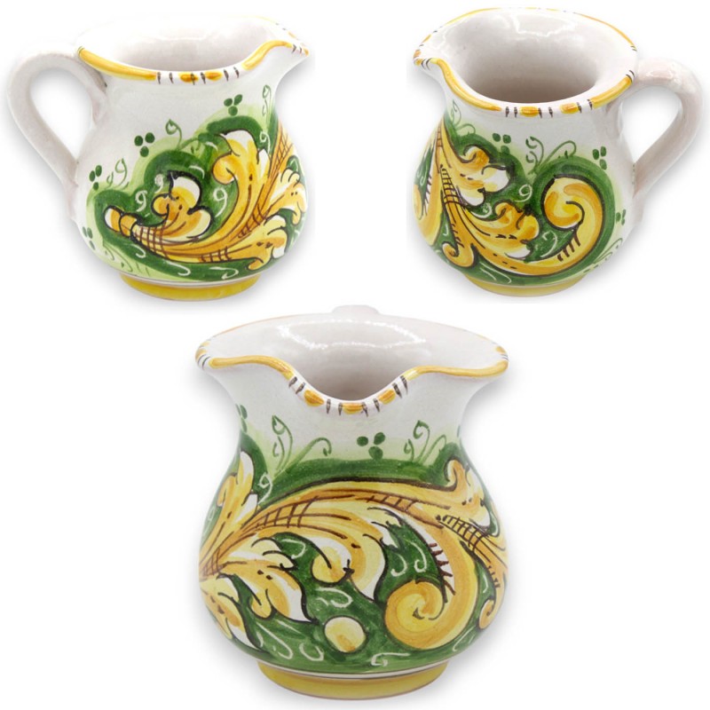 Cannata Siciliana, jarra de cerámica de Caltagirone, con diferentes opciones de decoración (1ud) Capacidad 250 ml - 