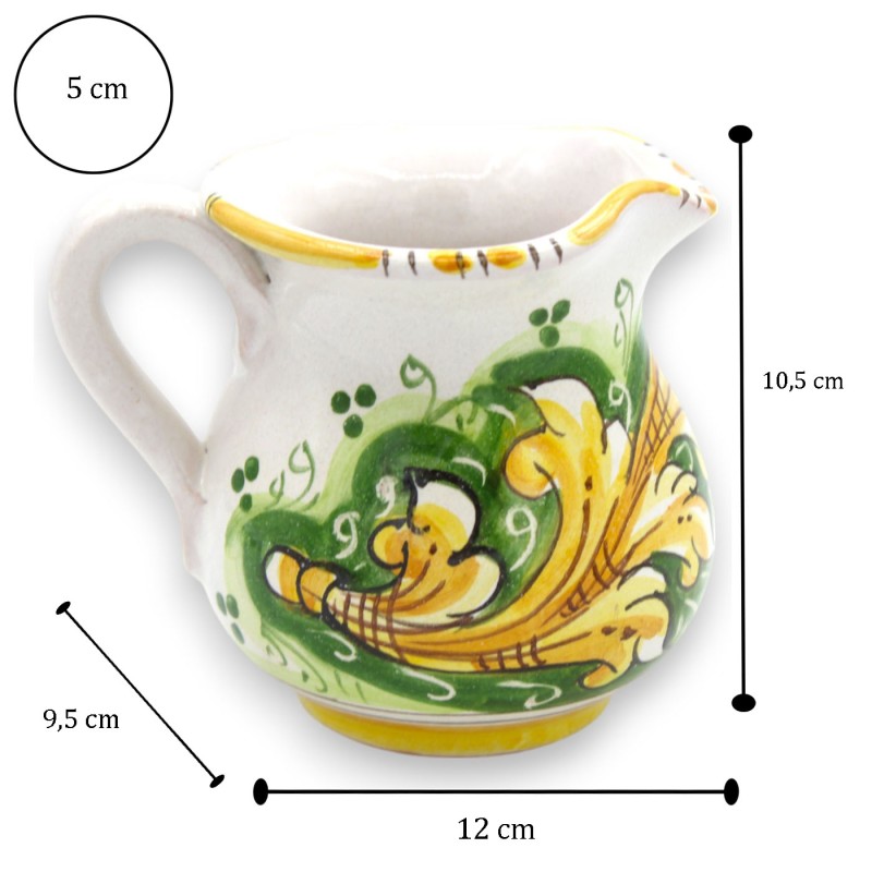 Sicilian Cannata, Caltagirone ceramic jug, with different decoration options (1pc) Capacity 250 ml - 