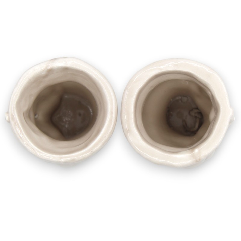 Sicilian Moorish Heads (pair) with Turban, approx. 9/10 cm high, Caltagirone ceramic, MD3 - 