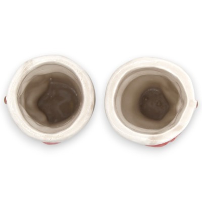 Cabezas moriscas sicilianas (par) con turbante, aprox. 9/10 cm de altura, cerámica Caltagirone MD3 - 