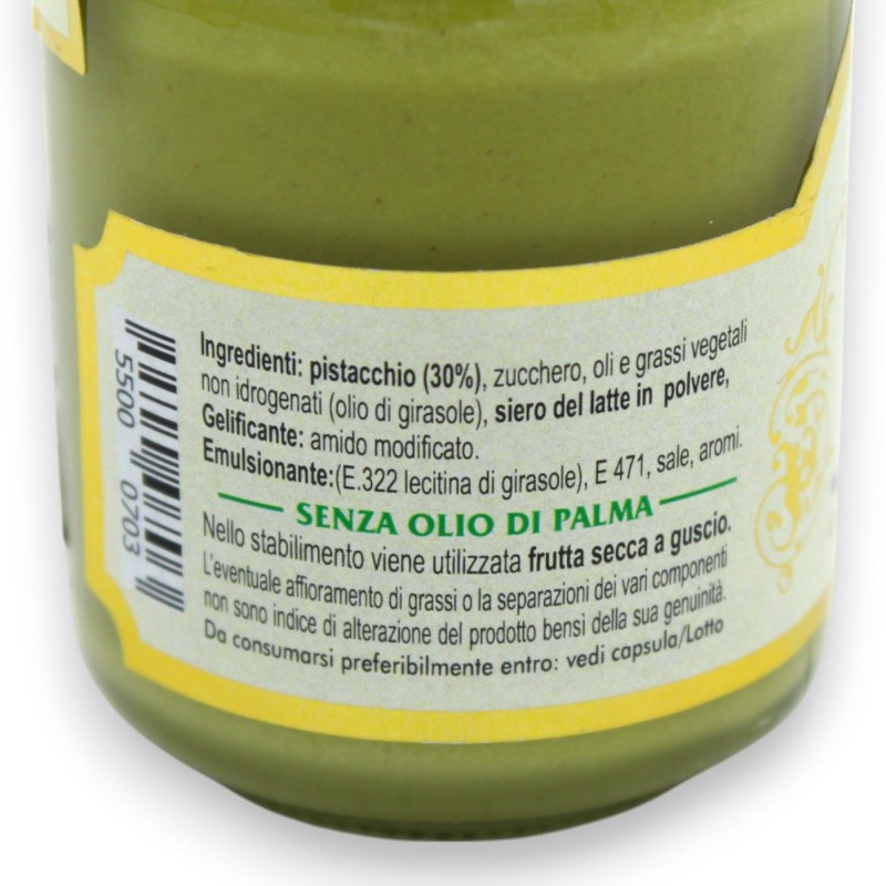 Crema de pistacho siciliana - dos opciones de tamaño (1 unidad) SIN GLUTEN - 