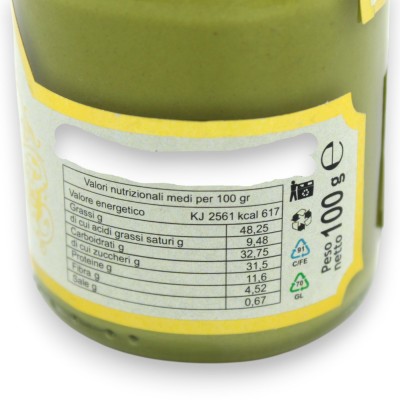 Crema de pistacho siciliana - dos opciones de tamaño (1 unidad) SIN GLUTEN - 
