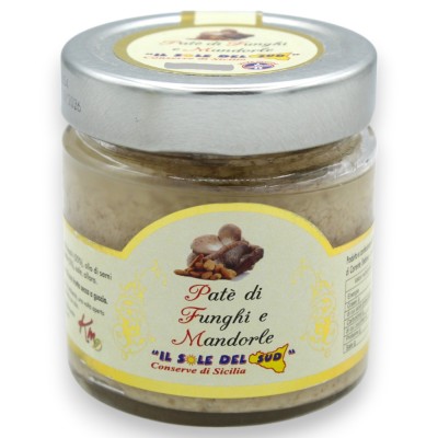 Pâté artisanal aux champignons et aux amandes, deux tailles au choix (1 unité) SANS GLUTEN - 