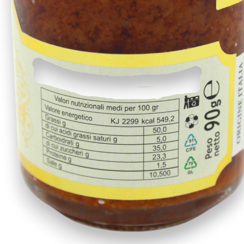 Paté Artigianale di Pomodori Siciliani Secchi e Piccanti - 90 g  SENZA GLUTINE - 