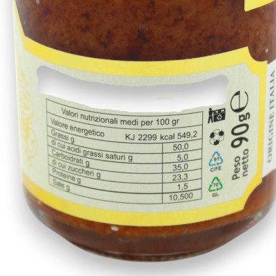Paté Artigianale di Pomodori Siciliani Secchi e Piccanti - 90 g  SENZA GLUTINE - 