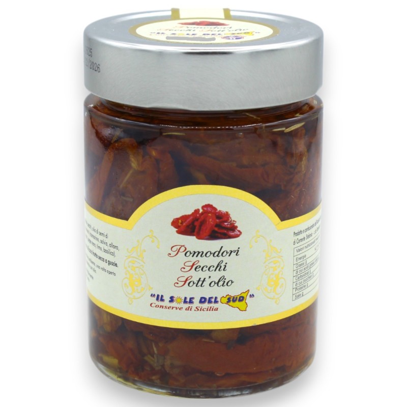 Pomodori Secchi Siciliani, sott'olio - 300 g  SENZA GLUTINE - 