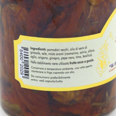 Pomodori Secchi Siciliani, sott'olio - 300 g  SENZA GLUTINE - 