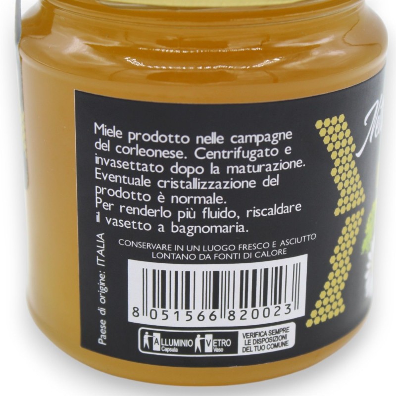 Miel de abeja negra siciliana - 400 g - 100 % artesanal - 