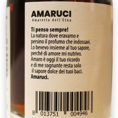 AMARUCI, liqueur artisanale d'Amaretto de l'Etna - 28 % vol. 100 ml - 