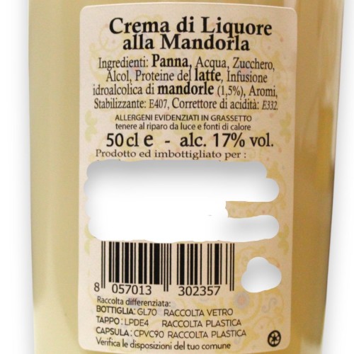 Likier Rzemieślniczy, Sycylijski Krem Migdałowy, Obj. 17% - 500 ml -  2