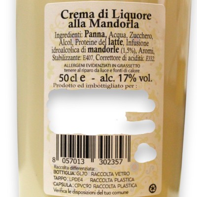 Licor Artesanal, Creme de Amêndoa Siciliana, Vol. 17% - 500 ml - 
