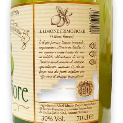 Primofiore, sizilianischer Limoncello, Zitronenlikör, 500 ml – Vol. 28 % - 