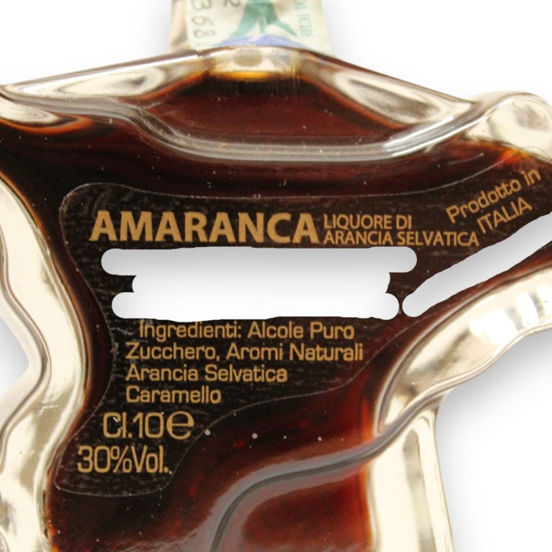 Szklana butelka w kształcie Sycylii na likier rzemieślniczy – kolekcja Sicilia – z 8 opcjami smakowymi, 100 ml (1 sztuka